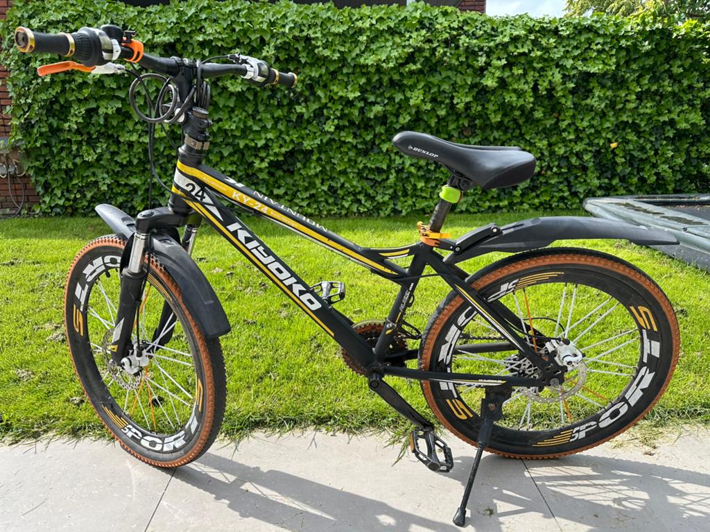 24 inch jongens fiets mountainbike, Fietsen en Brommers, Fietsen | Mountainbikes en ATB, Gebruikt, Schijfrem, Ophalen, Overige merken