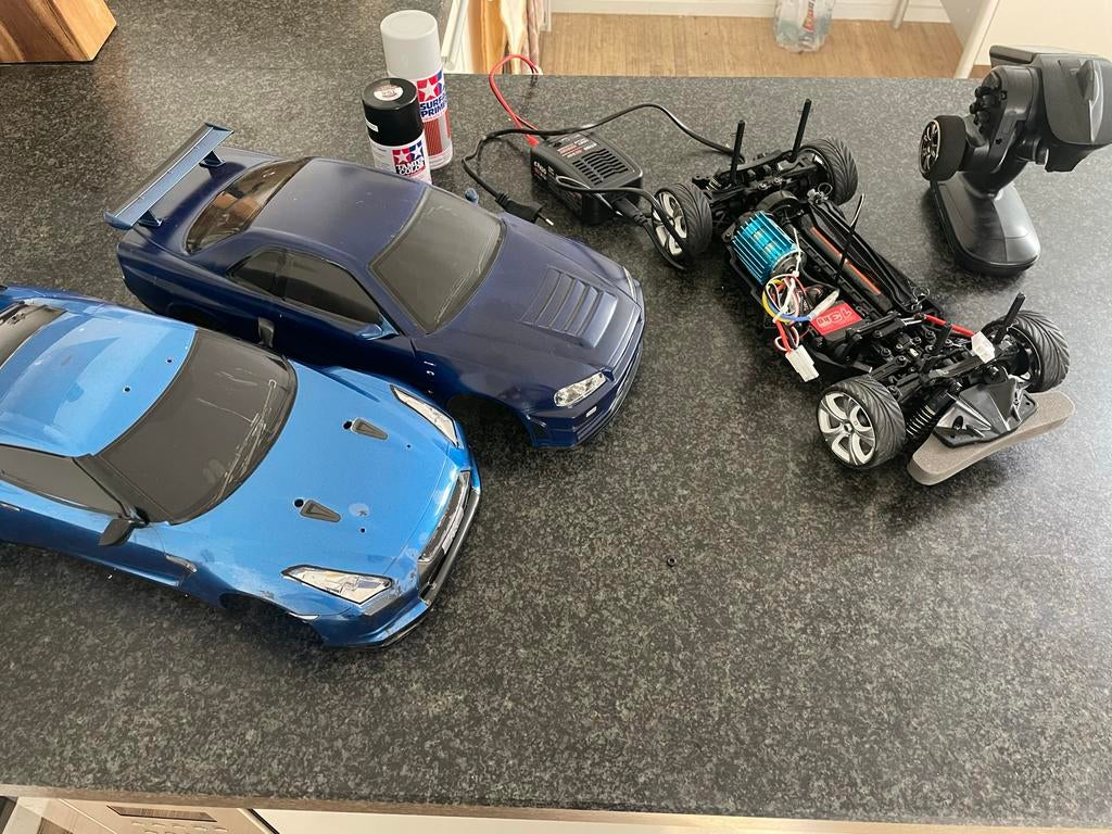 Tamiya RC TT02-D met twee body’s, Hobby en Vrije tijd, Modelbouw | Auto's en Voertuigen, Gebruikt, Auto, Groter dan 1:32, Ophalen of Verzenden