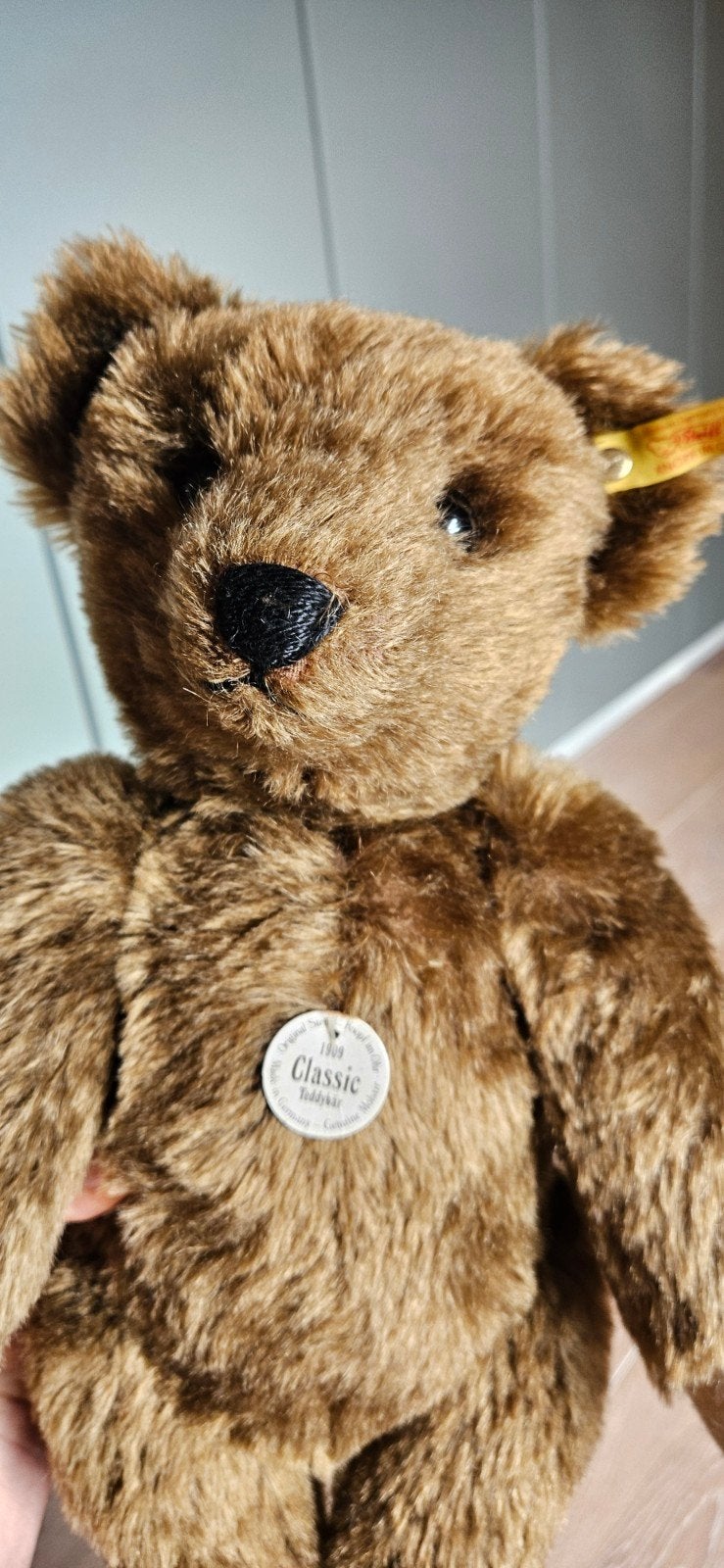 Steiff Classic Teddybeer 1909 in perfecte staat, Beer, Ophalen of Verzenden, Bruin, Met label