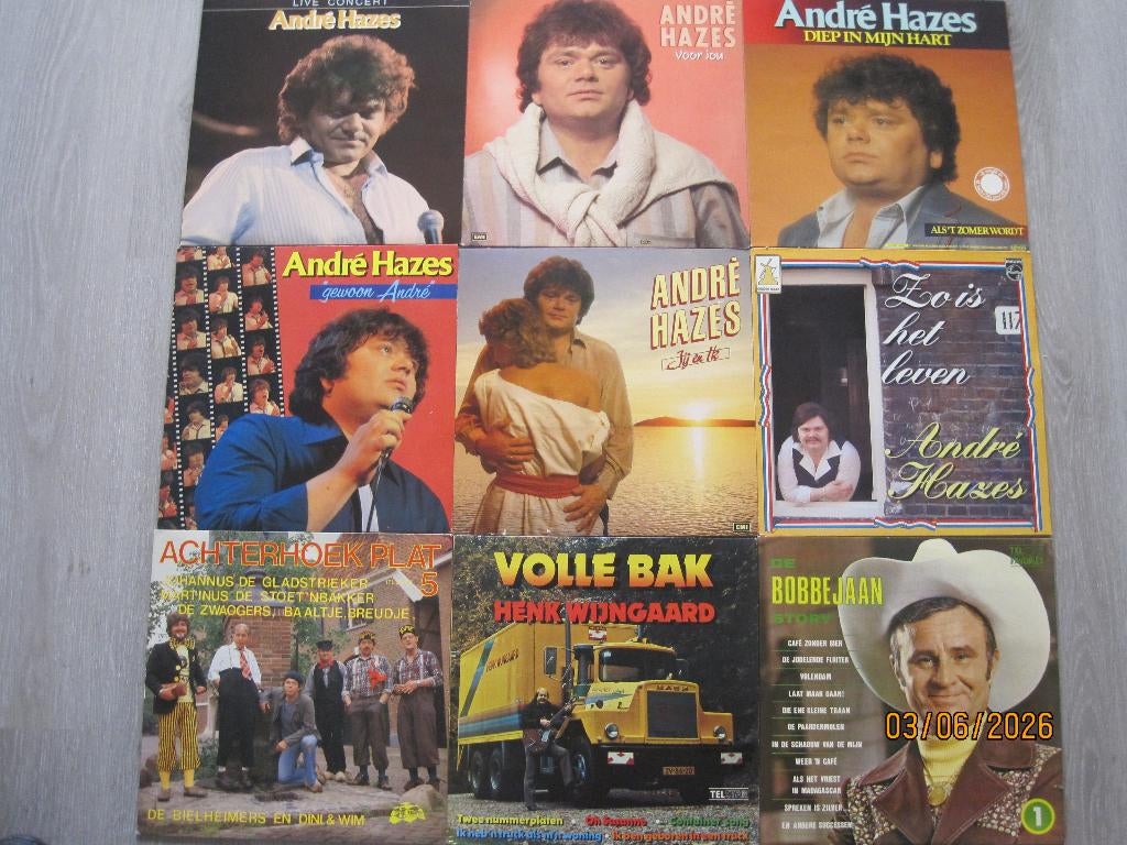 Andre Hazes en wat Ned. Telstar Lp's en vele meer, Cd's en Dvd's, Vinyl | Nederlandstalig, Gebruikt, Ophalen of Verzenden, Levenslied of Smartlap