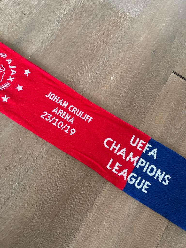 Ajax sjaal Ajax-Chelsea 23-10-2019 Champions League, Verzenden, Zo goed als nieuw, Ajax, Vaantje of Sjaal