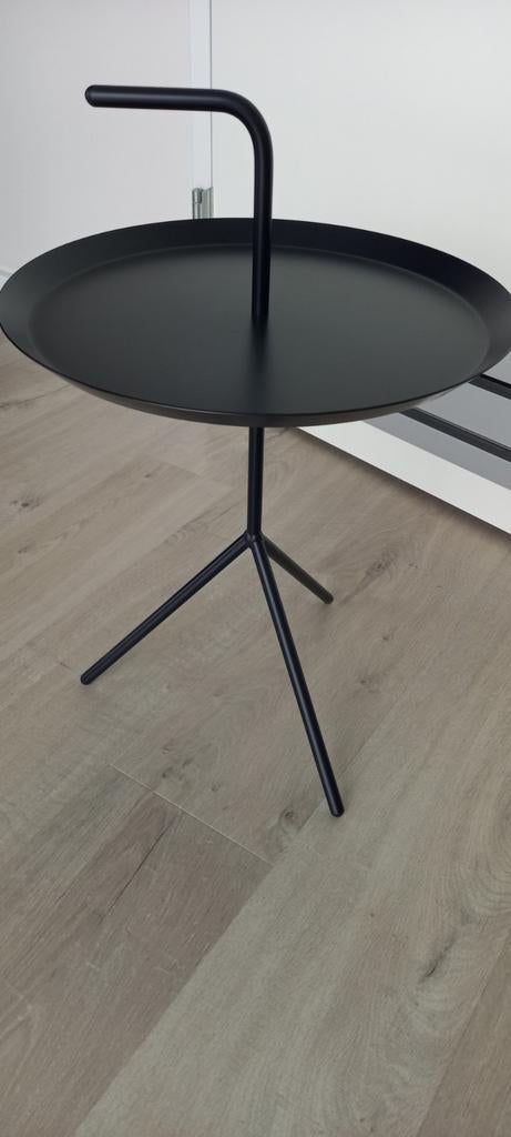 HAY  DLM bijzettafel zwart, Huis en Inrichting, Ophalen, Minder dan 55 cm, Metaal of Aluminium, Rond