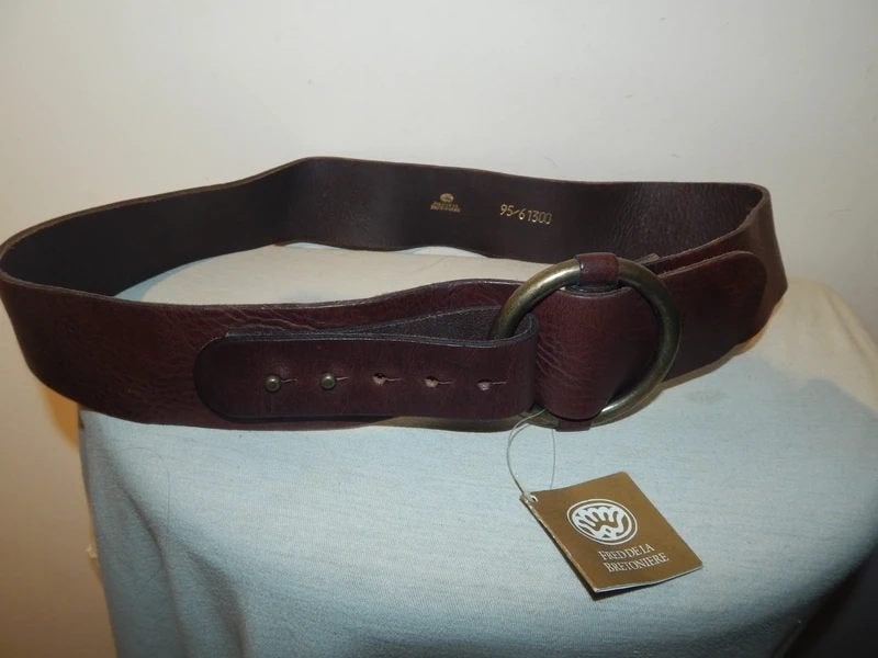 Fred de la Bretoniere nieuwe bruine leren riem breedt model, Fred de la Bretoniere, Verzenden, Echt leder, Tailleriem
