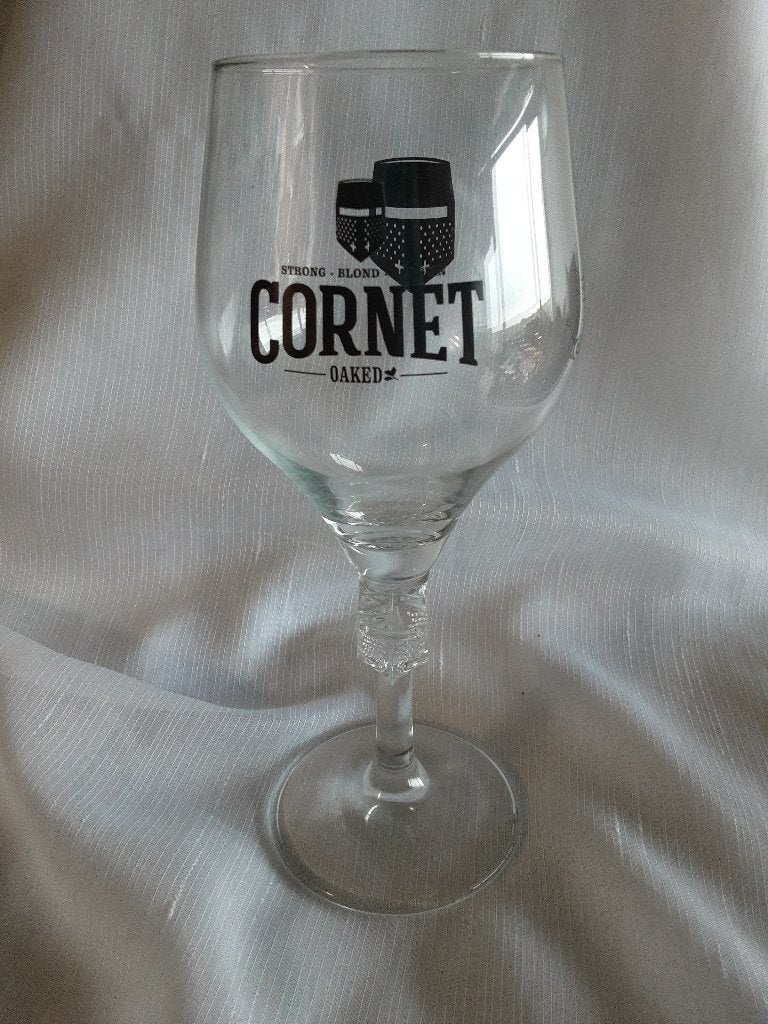 CORNET OAKED glas, 0,25 cl, Verzamelen, Ophalen of Verzenden, Zo goed als nieuw, Bierglas