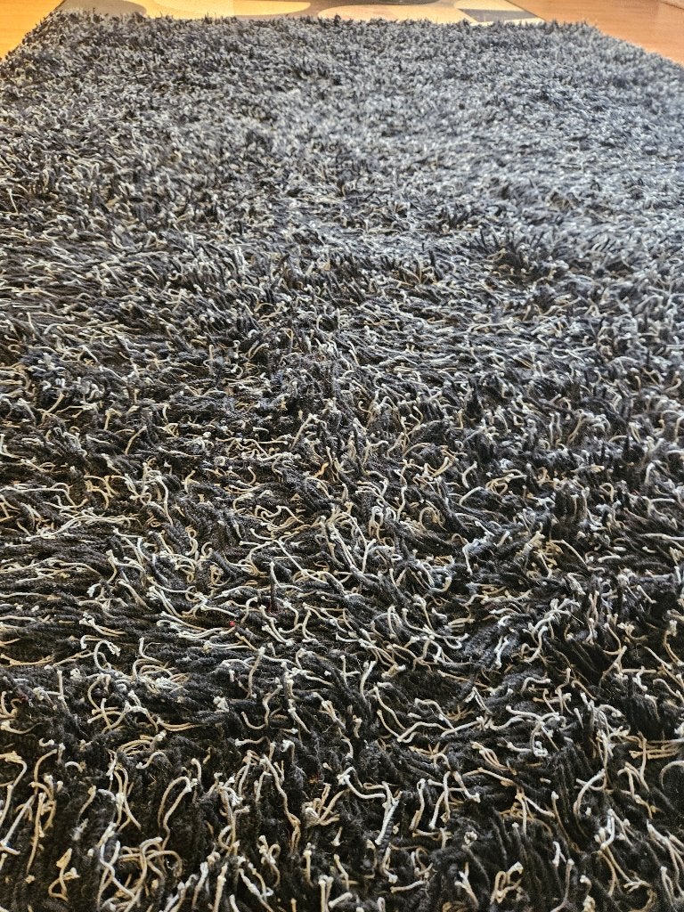 Vloerkleed, Ophalen, 150 tot 200 cm, Rechthoekig, Zwart