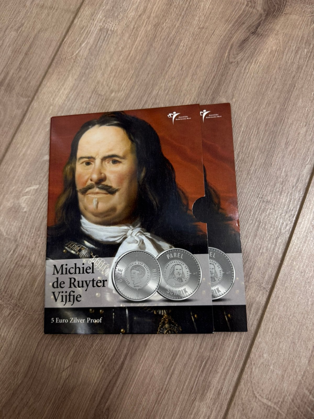 Michiel de Ruyter vijfje proof, Postzegels en Munten, Ophalen of Verzenden, Koningin Beatrix, Euro's