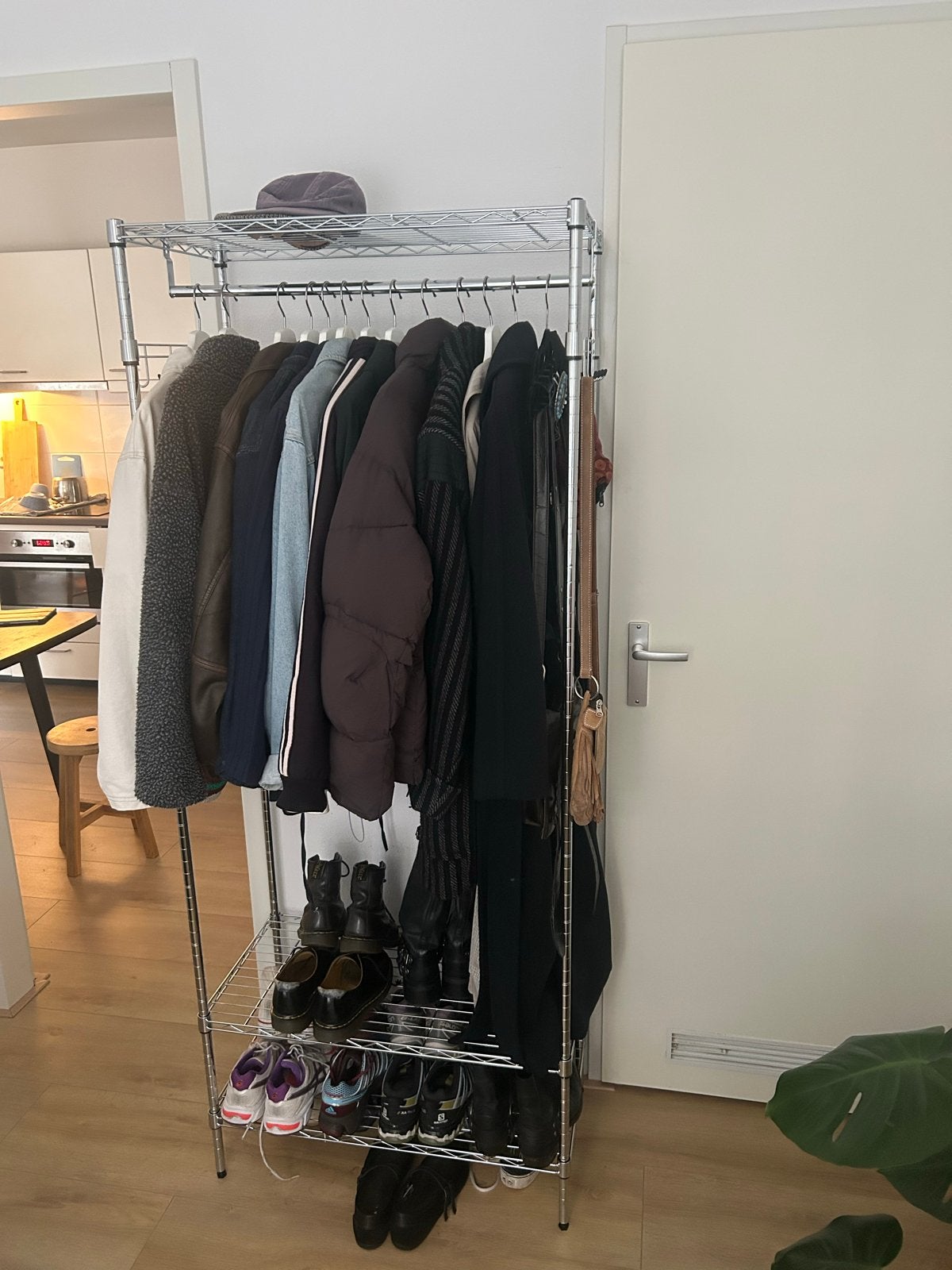 Chroom kledingrek / stellingkast voor kleding zilverkleurig, Ophalen, Nieuw, Metaal, Staande kapstok
