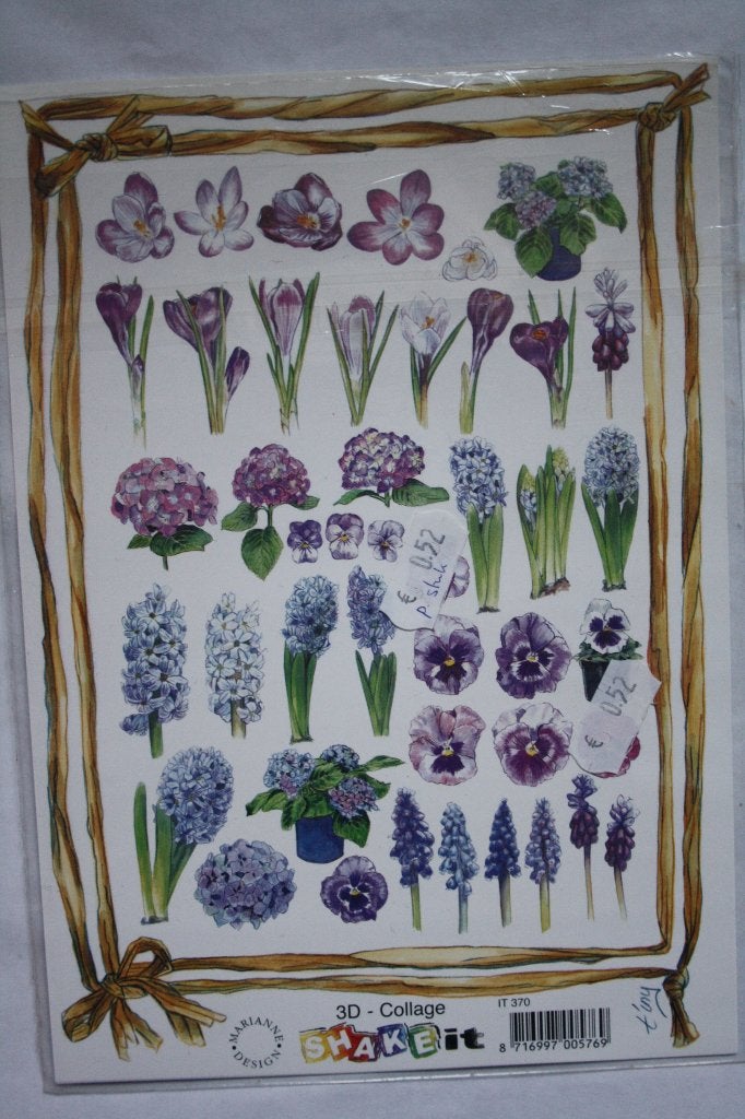 5 st. A5 knipvellen A5 shake-it 3D collage 9845, Ophalen of Verzenden, Nieuw, Natuur, Knipvel