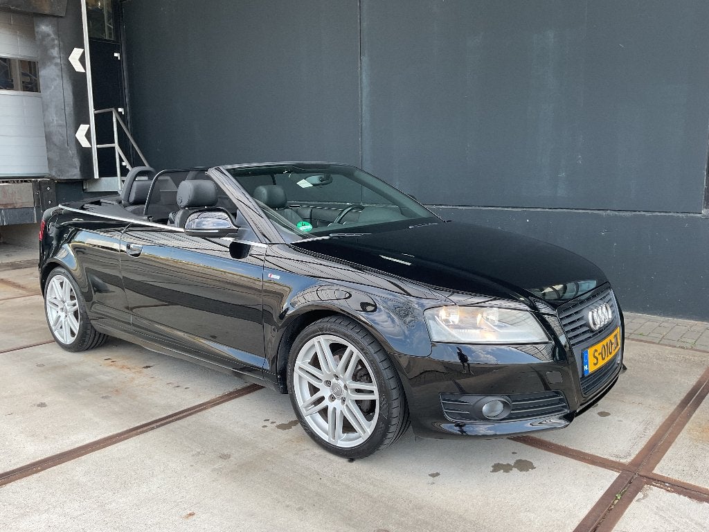 Audi A3 1.8 TFSI CABRIO S LINE 2008 18INCH 160PK, Voorwielaandrijving, Zwart, 4 cilinders, Cabriolet