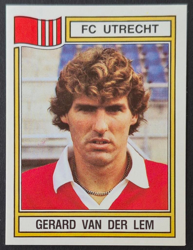 Panini sticker Gerard van der Lem - FC Utrecht, 1982/1983, Ophalen of Verzenden, Zo goed als nieuw, Sticker