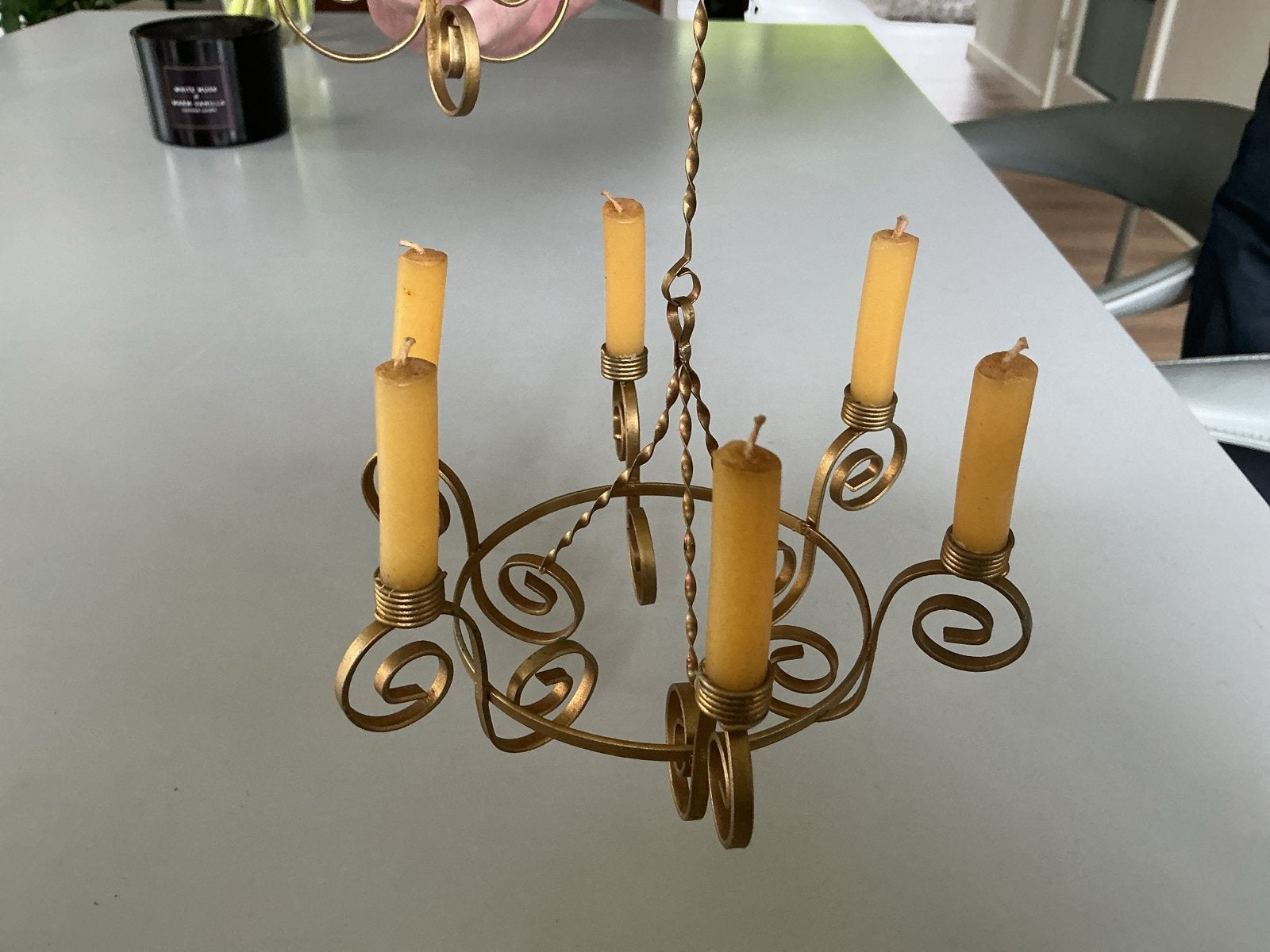 Metalen kroonluchter miniatuur, Ophalen of Verzenden