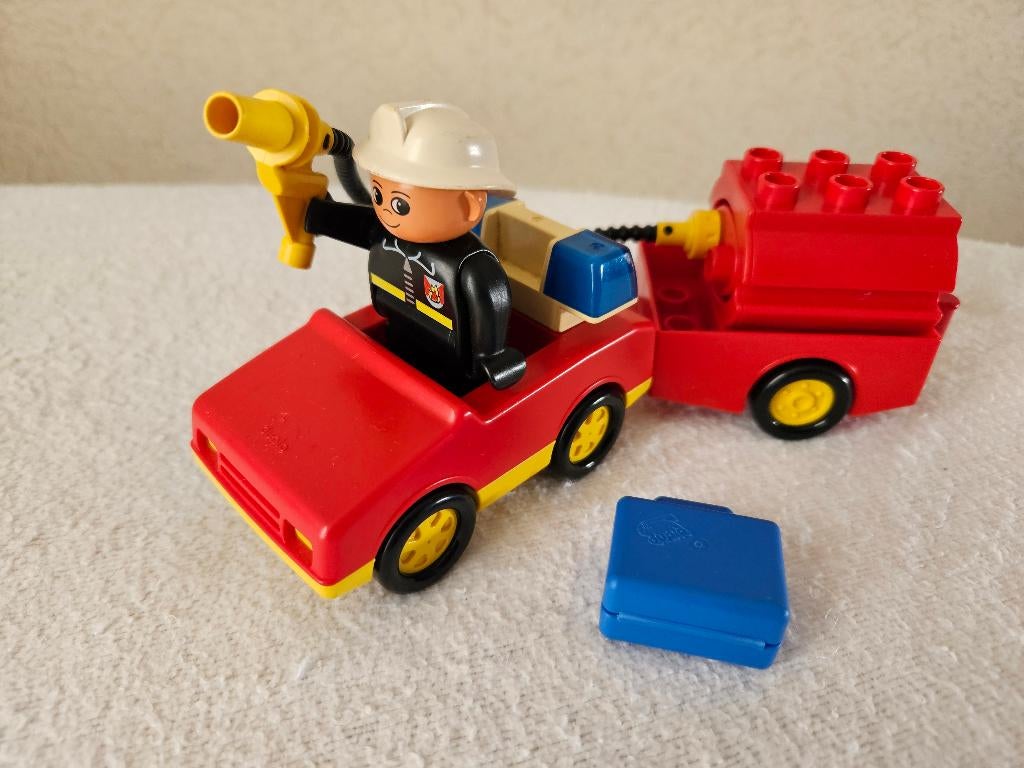 Lego Duplo Brandweer auto, Overige thema's, Ophalen of Verzenden, Zo goed als nieuw, Compleet