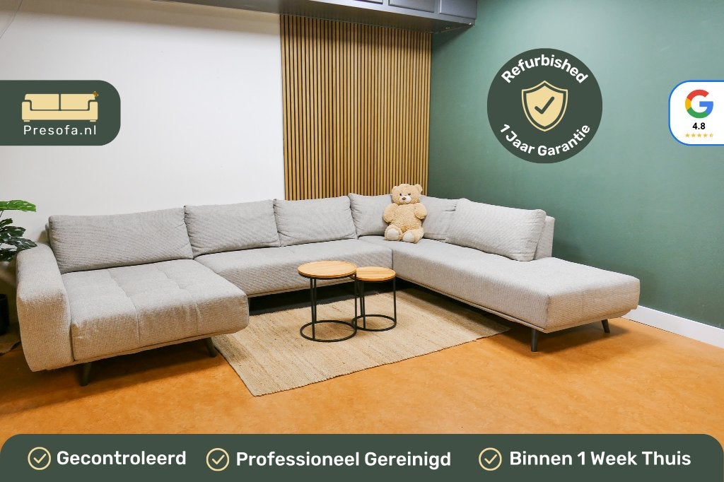 U Bank Grijs Passe Partout Gianni [Refurbished], Passe Partout, -, -, Hoekbank