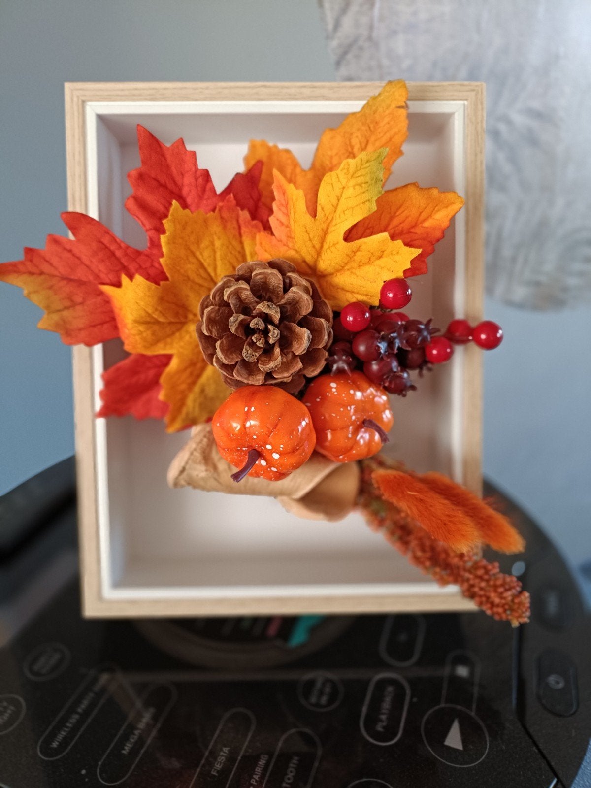 Handgemaakte 3D Herfst Fotolijst - Unieke Kunst, Nieuw, Fotolijst, Meerkleurig, Hout