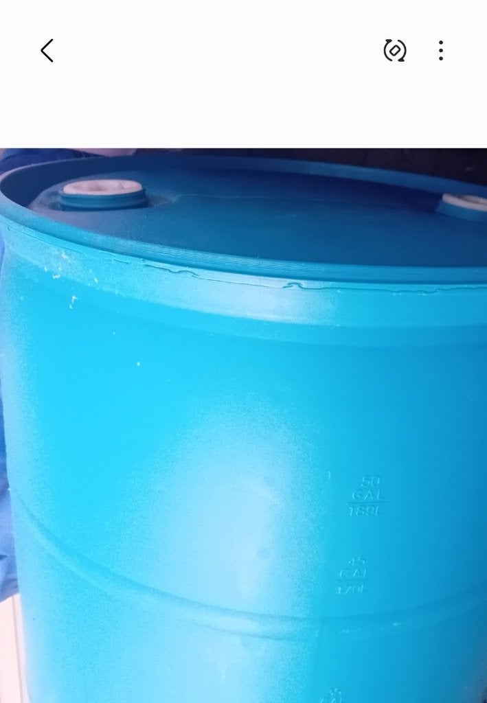 Grote blauwe regenton, 150 liter of meer, Ophalen, Zo goed als nieuw, Kunststof