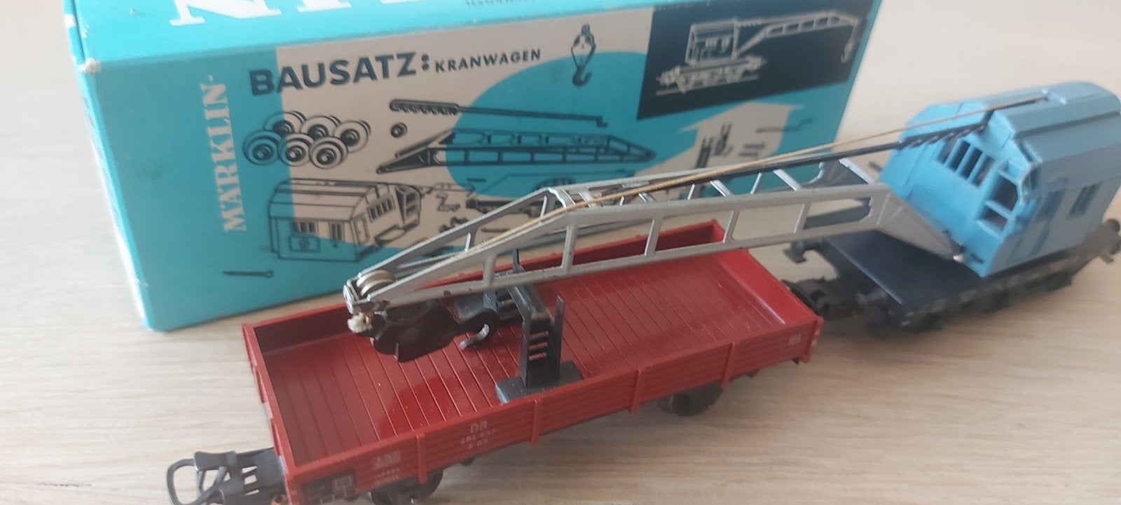Märklin DB Krüpp kraan+lageboordwgn.artnr 4912 in ovp, Wisselstroom, Wagon, Ophalen of Verzenden, Zo goed als nieuw