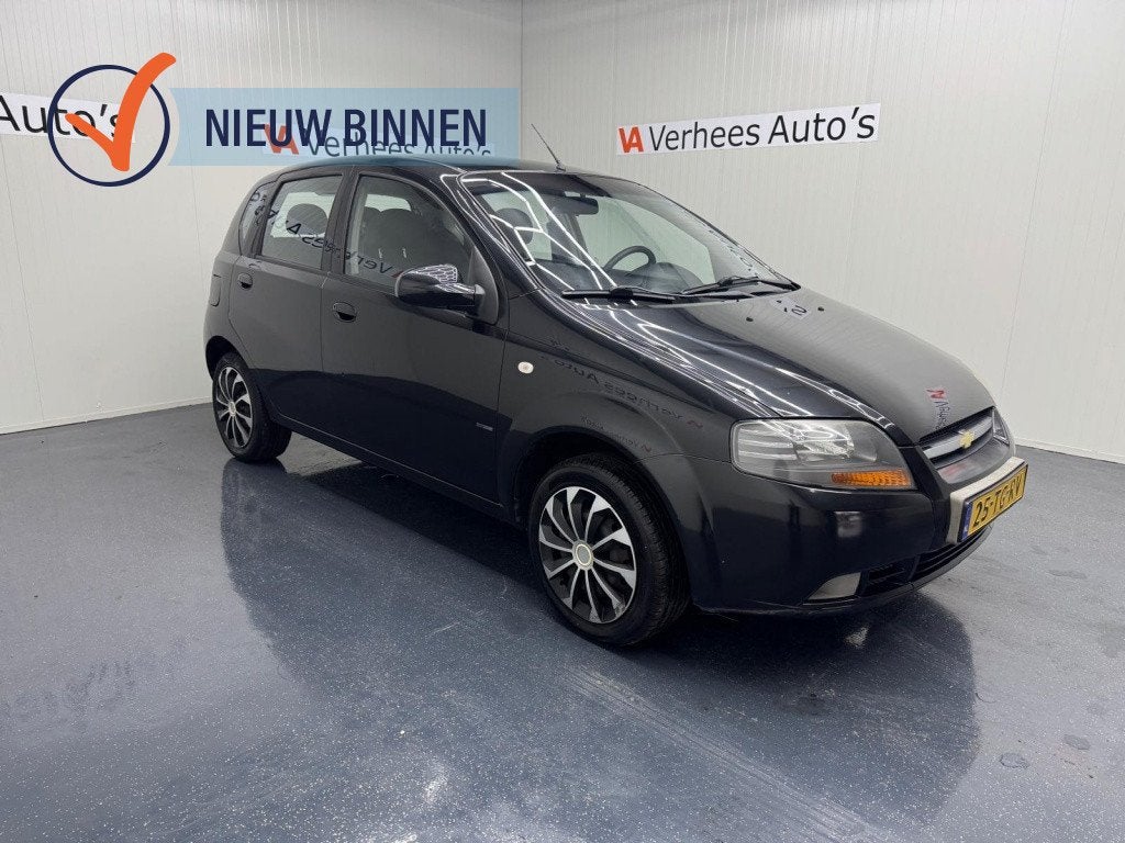 Chevrolet Kalos 1.4-16V Style (bj 2006), Auto's, Chevrolet, Voorwielaandrijving, 94 pk, Zwart, 4 cilinders