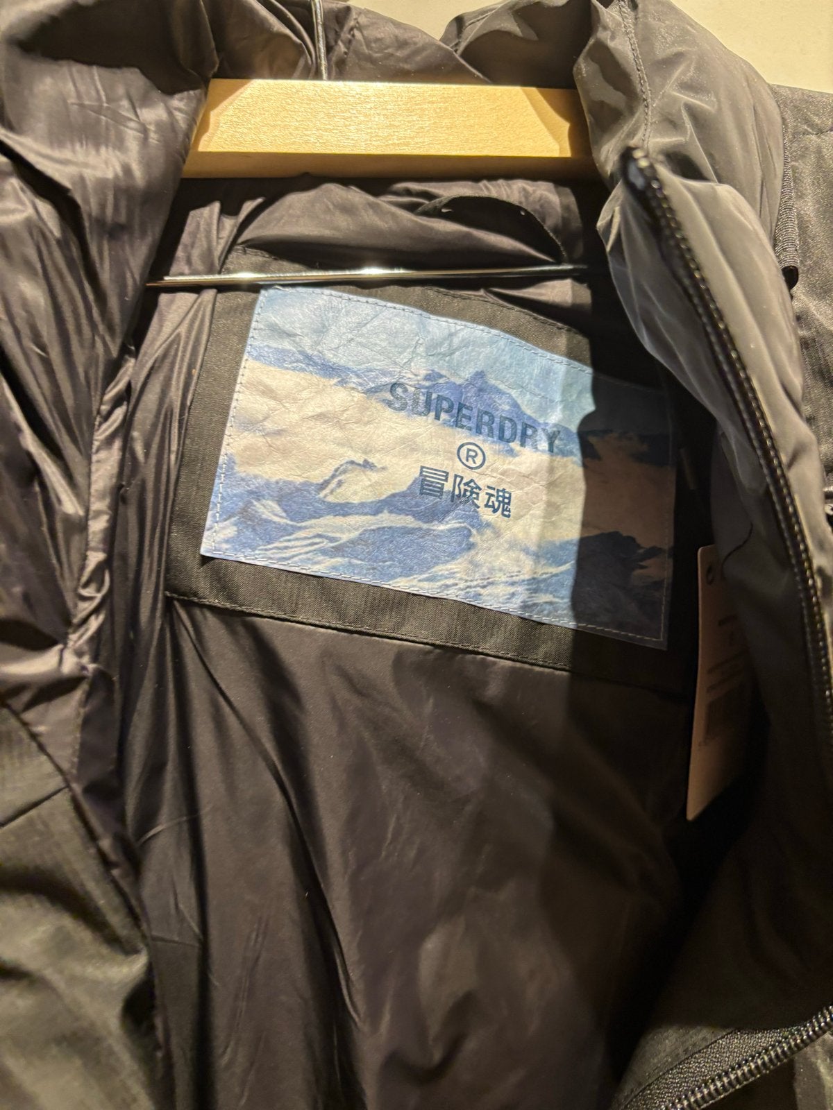 Superdry Mountain Pro Racer Puffer Jas Zwart Maat S, Verzenden, Nieuw, Maat 46 (S) of kleiner, Zwart