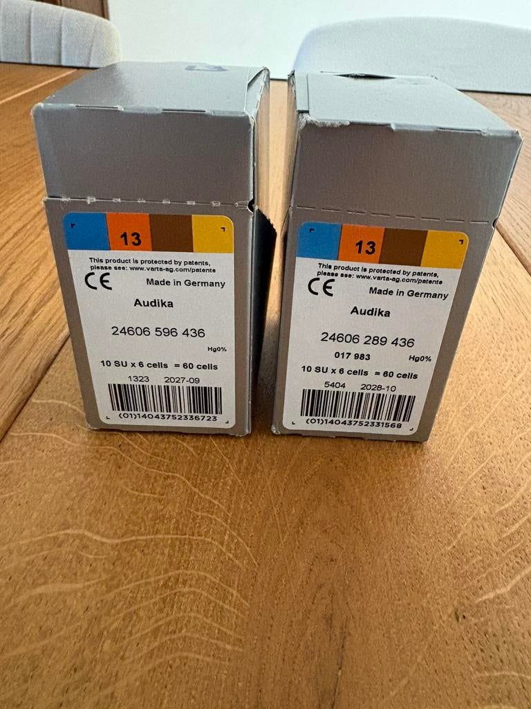 Batterijen voor gehoorapparaten, nog nieuw, Ophalen, Nieuw