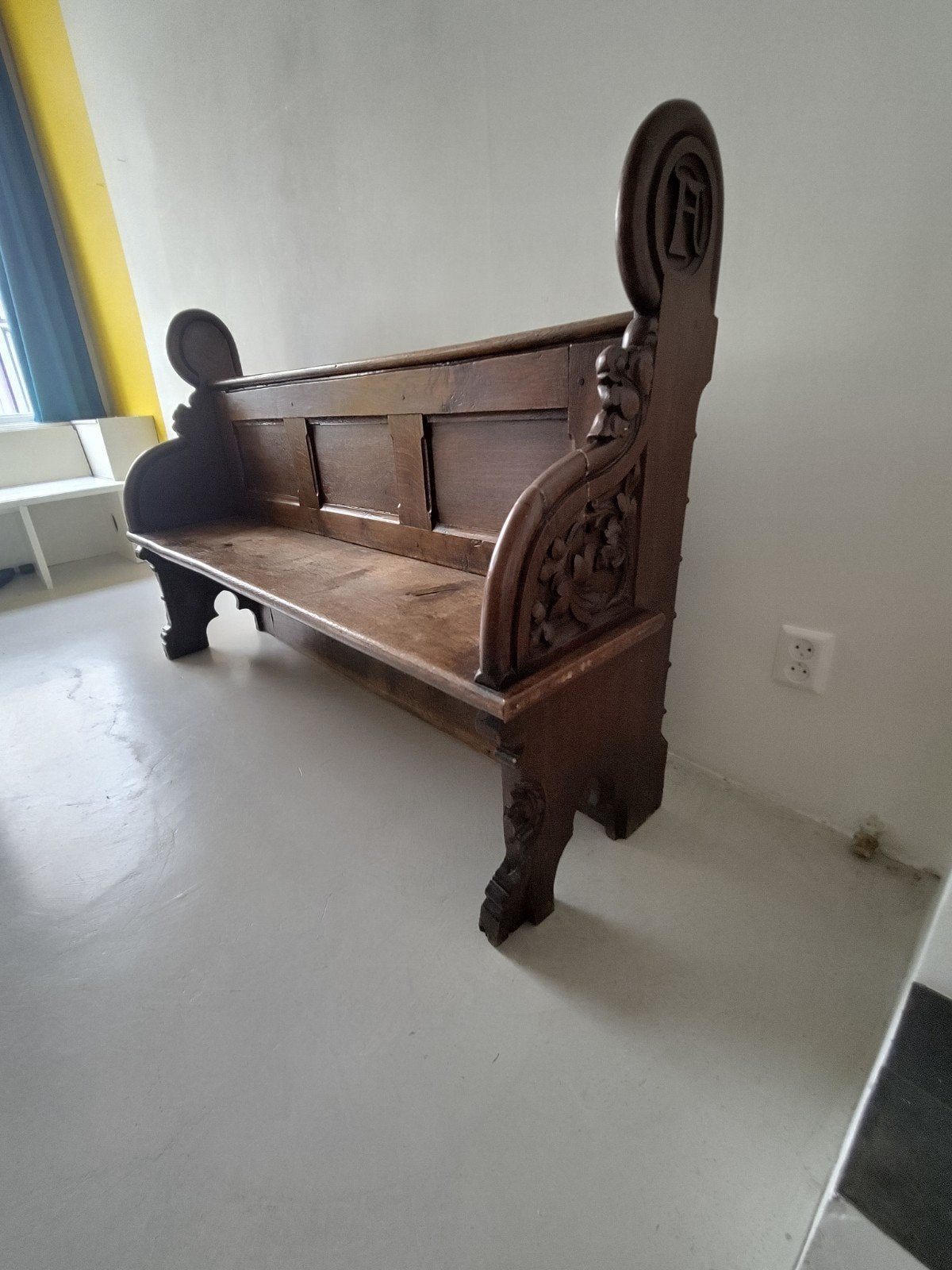 Authentieke Oud-Hollandse Kerkbank - Massief Hout, Antiek en Kunst, Antiek | Meubels | Stoelen en Banken, Ophalen