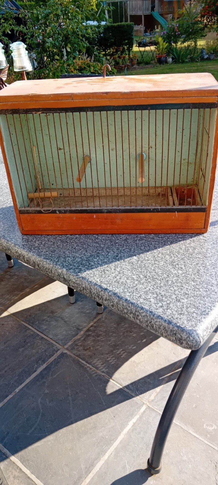 Oud brocante vogelkooitje, Antiek en Kunst, Ophalen of Verzenden