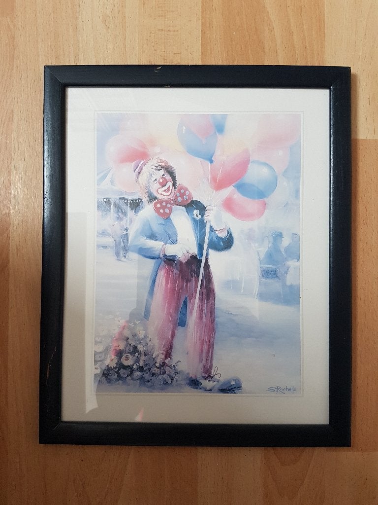 Circus/ schilderijen/afbeeldingen etc. van circusclowns., Ophalen of Verzenden, Gebruikt