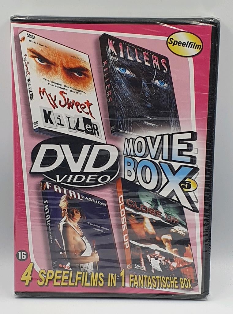 Te koop: DVD Movie Box 5: 4 Speelfilms in 1 Fantastische Box, Vanaf 16 jaar, Boxset, Actiethriller, Ophalen of Verzenden