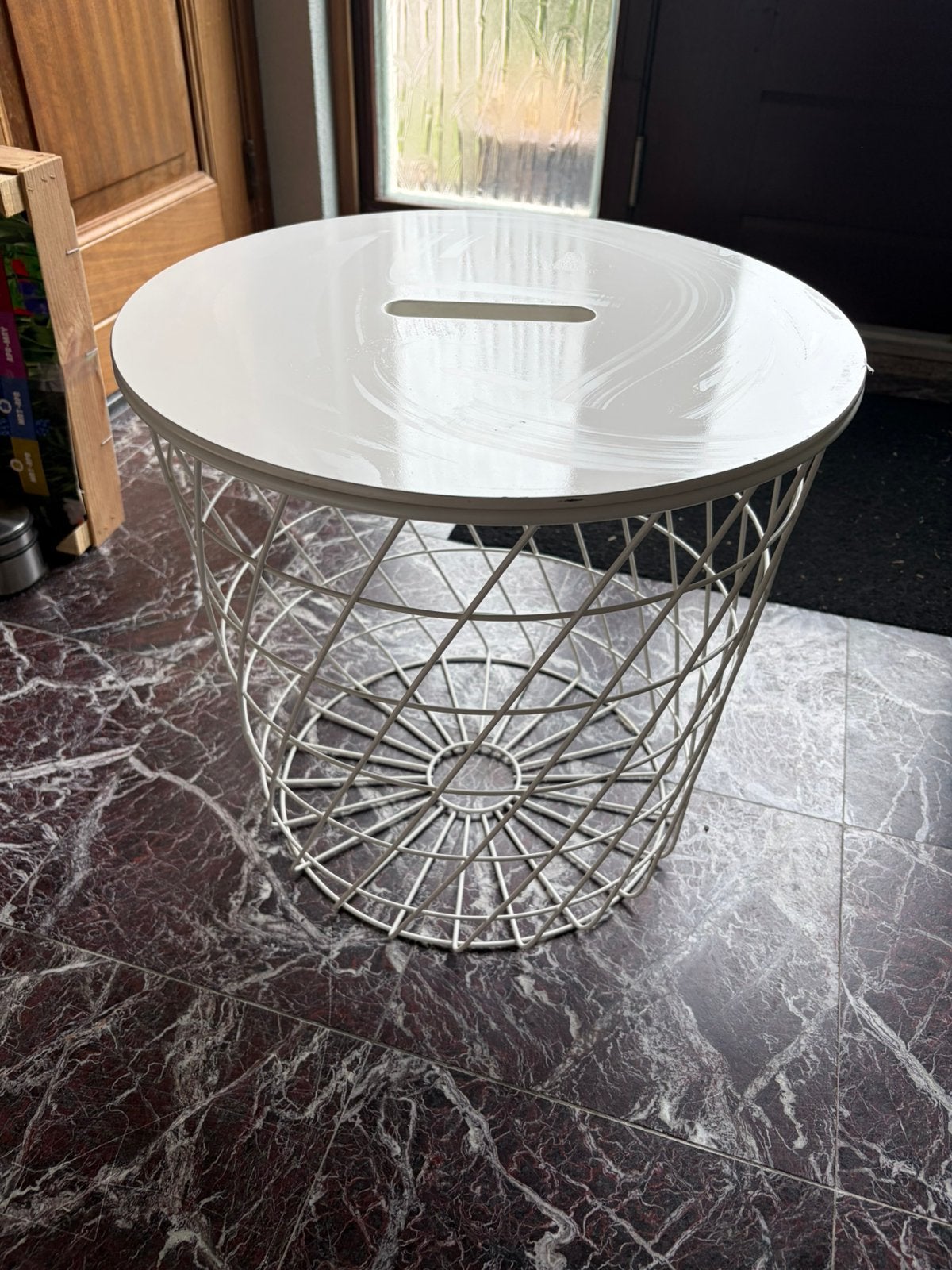 IKEA Kvistbro Bijzettafel - Wit, Opbergtafel, Ophalen, Minder dan 45 cm, Minder dan 55 cm, Metaal of Aluminium