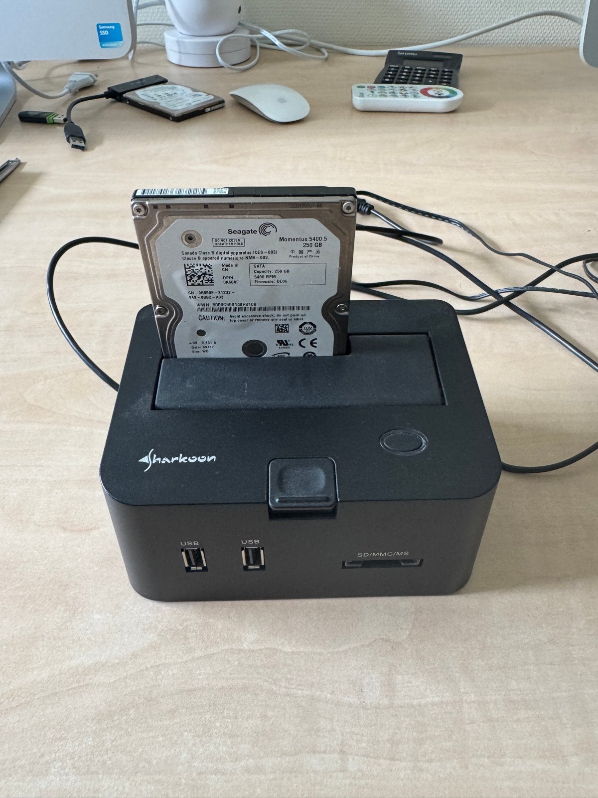 Sharkoon QuickPort Pro SATA Docking Station met HDD, Gebruikt, Server, HDD, Ophalen of Verzenden