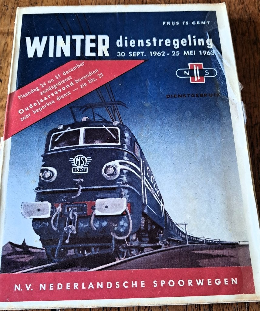 Nederlandse spoorwegen winter 1962-63 Trans Europe Express, Ophalen of Verzenden, Gebruikt, Trein, Overige typen