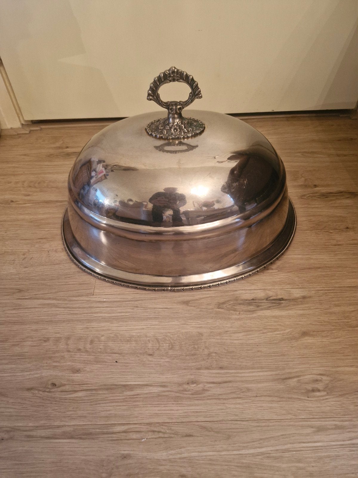Antieke verzilverde cloche, Antiek en Kunst, Ophalen of Verzenden
