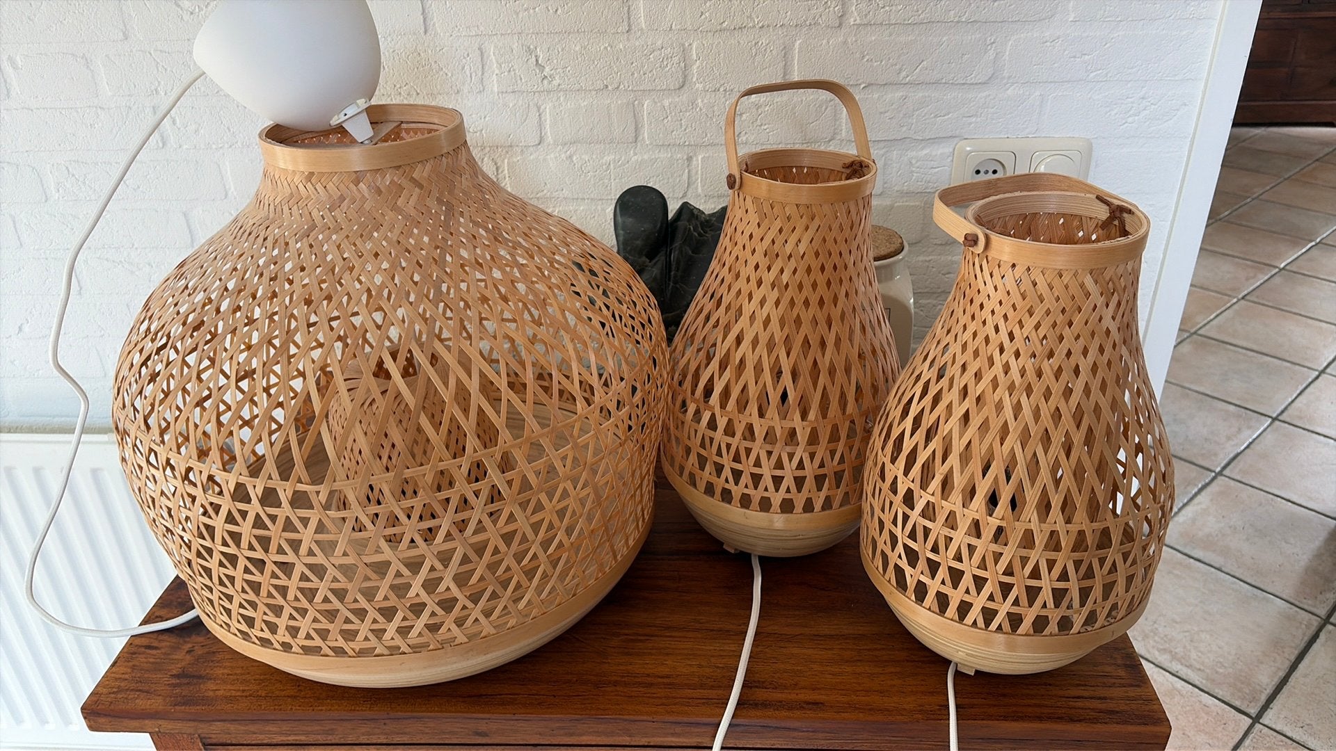 IKEA MISTERHULT lampenset, Ophalen, Zo goed als nieuw, Bohemen, bohemian, Ibiza stijl, beach