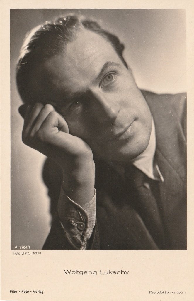 Oude Kaart Wolfgang Lukschy, Verzenden, 1940 tot 1960, Ongelopen, Sterren en Beroemdheden
