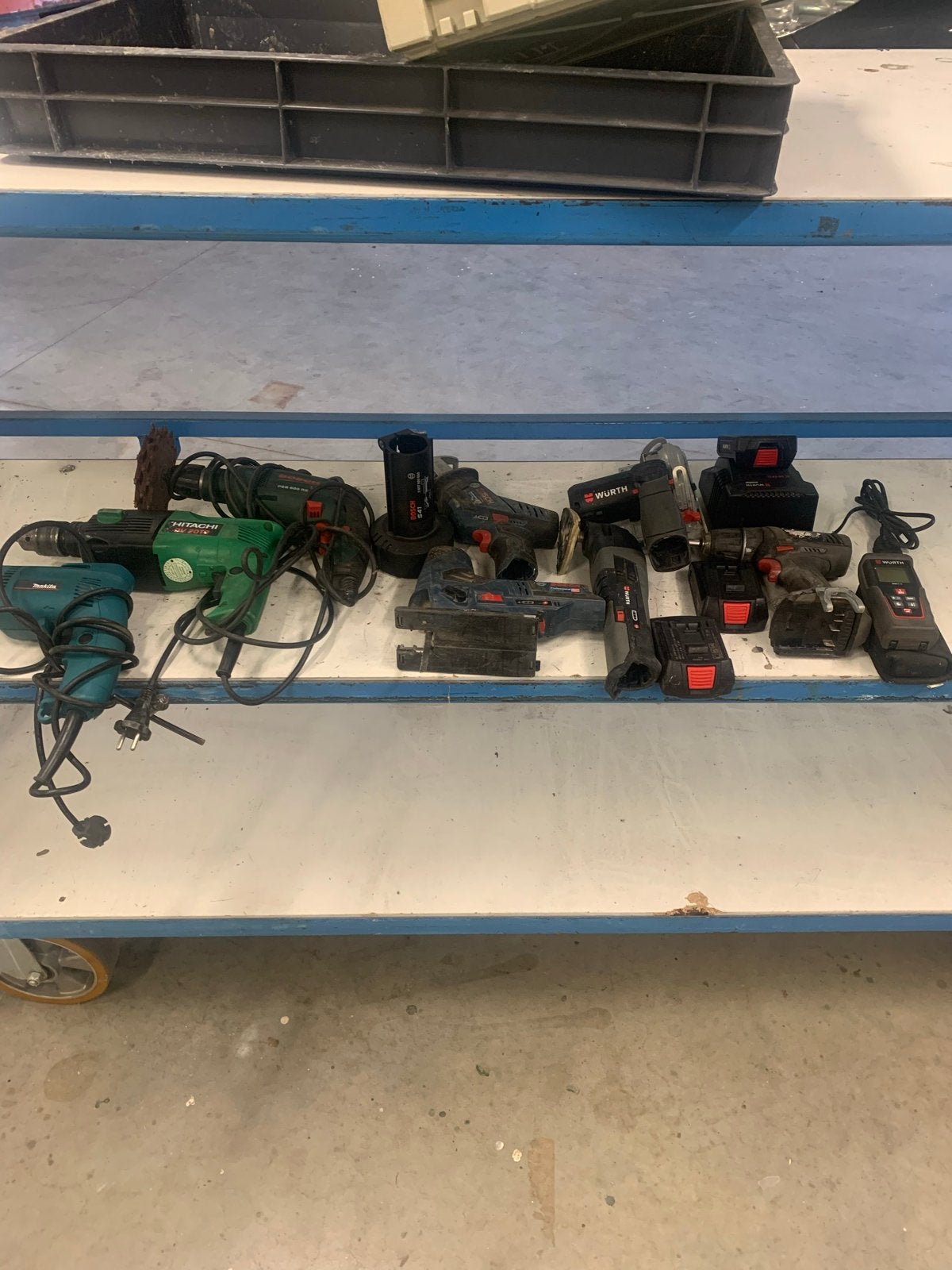 Diverse partij elektrisch gereedschap: Bosch, Würth, Hitachi, Ophalen, Gebruikt, Minder dan 400 watt, Overige typen