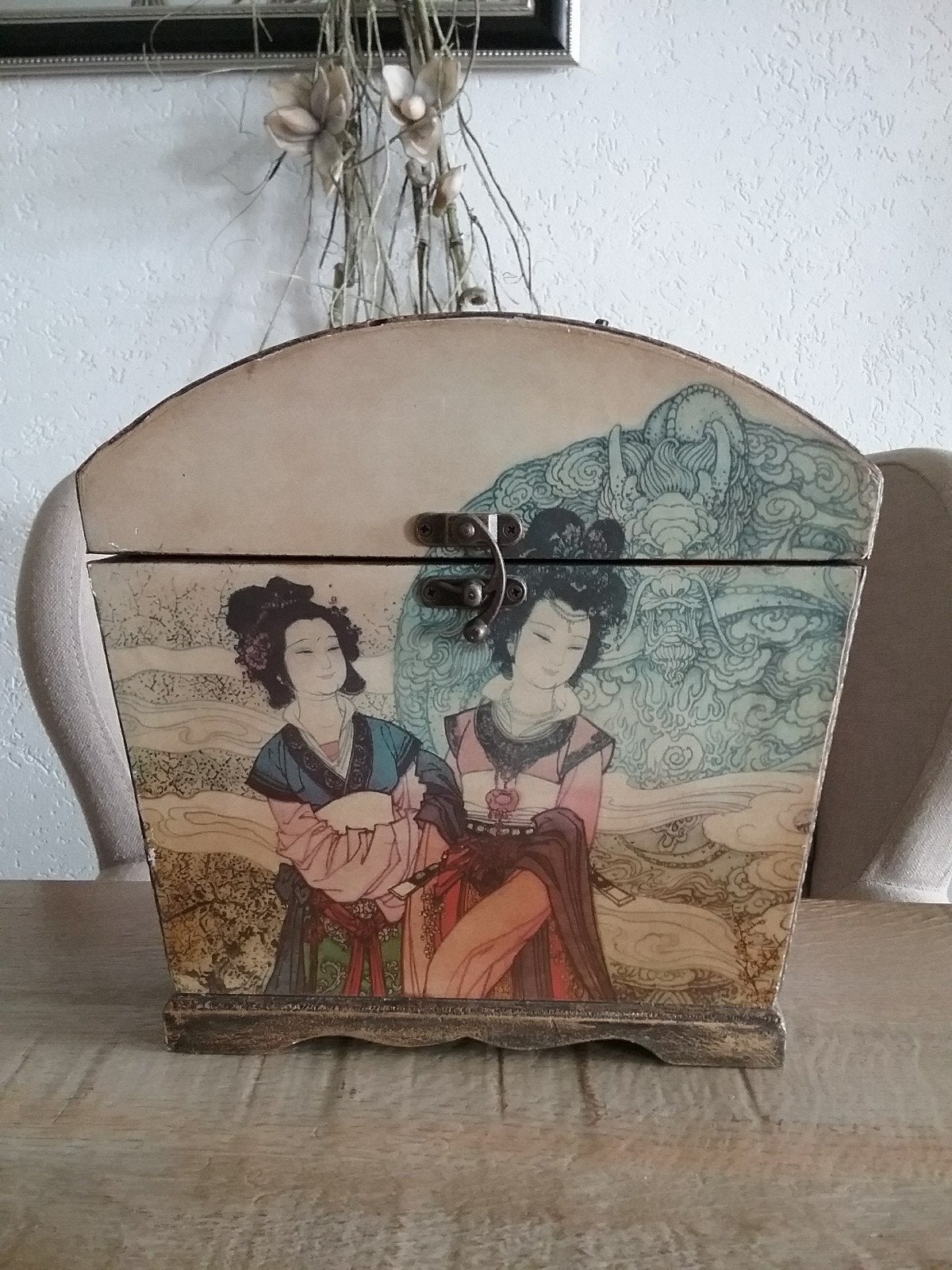 HOUTEN KOFFERTJE... (JAPANS GEISHA KISTJE).., Ophalen of Verzenden