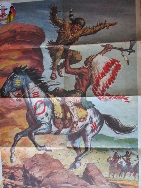 adv11070 sheriff king poster, Verzamelen, Ophalen, Overige figuren, Gebruikt, Plaatje, Poster of Sticker