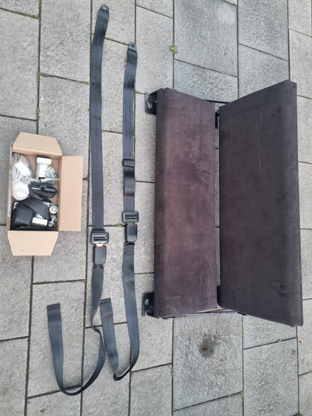 Uniklapbank voor kofferbak met gordels, 3e zitrij., Ophalen, Gebruikt