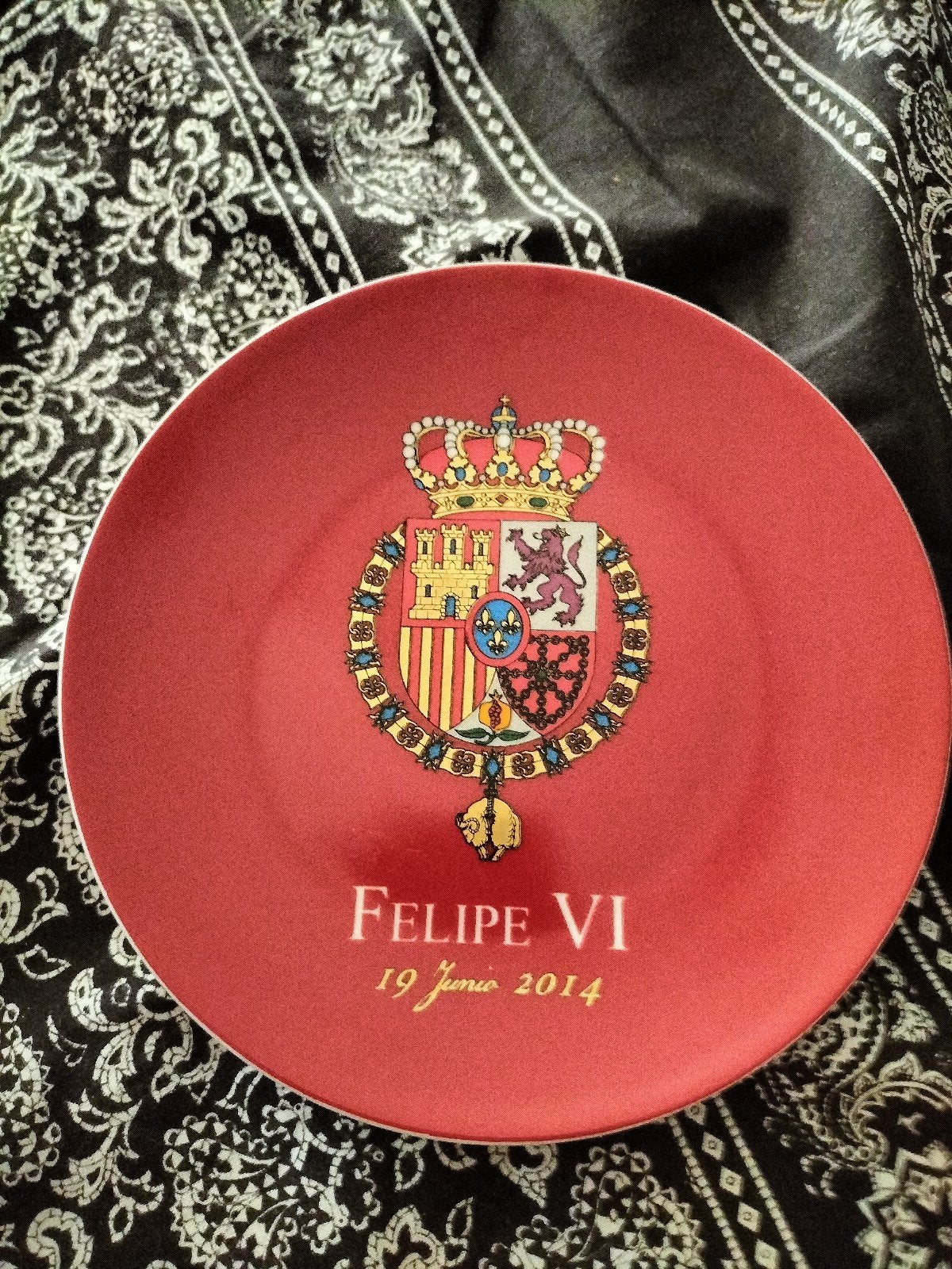 Herdenkingsbord 15 cm Proclamatie Felipe VI - Spanje 2014, Verzamelen, Verzenden