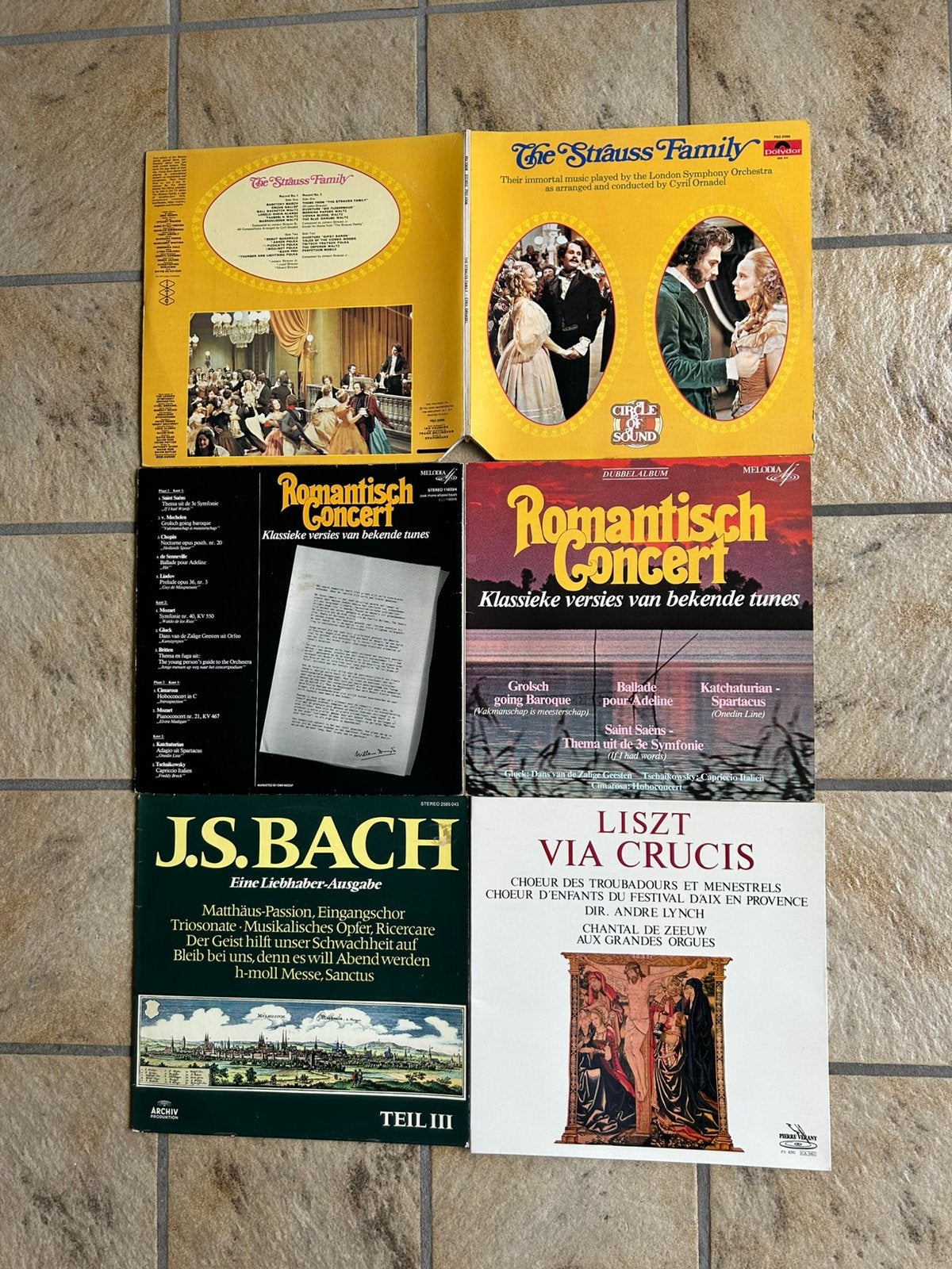 LP’S MET KLASSIEKE MUZIEK VAN BACH,LISZT,STRAUSS E.A., Overige typen, Ophalen of Verzenden, Zo goed als nieuw, 12 inch