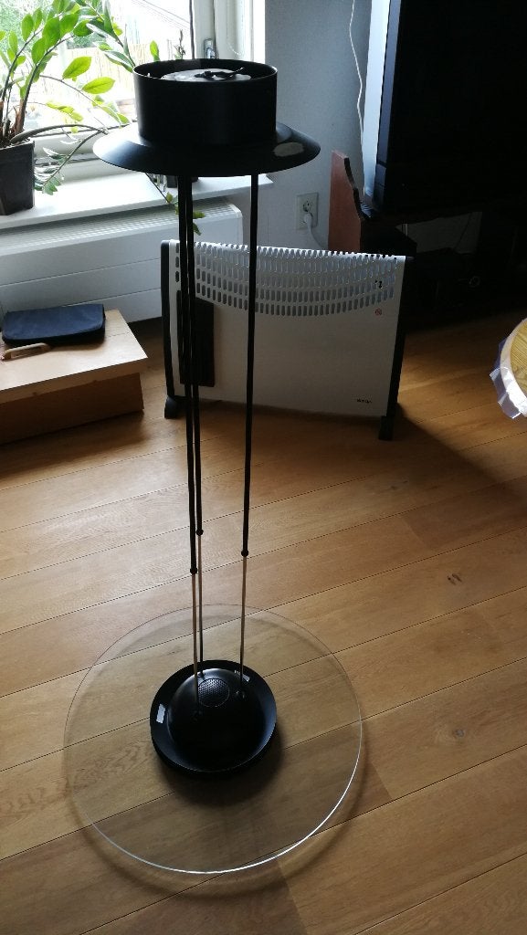 Glazen design lamp, Huis en Inrichting, Lampen | Hanglampen, Overige fittingen, Zo goed als nieuw, Glas, Ophalen