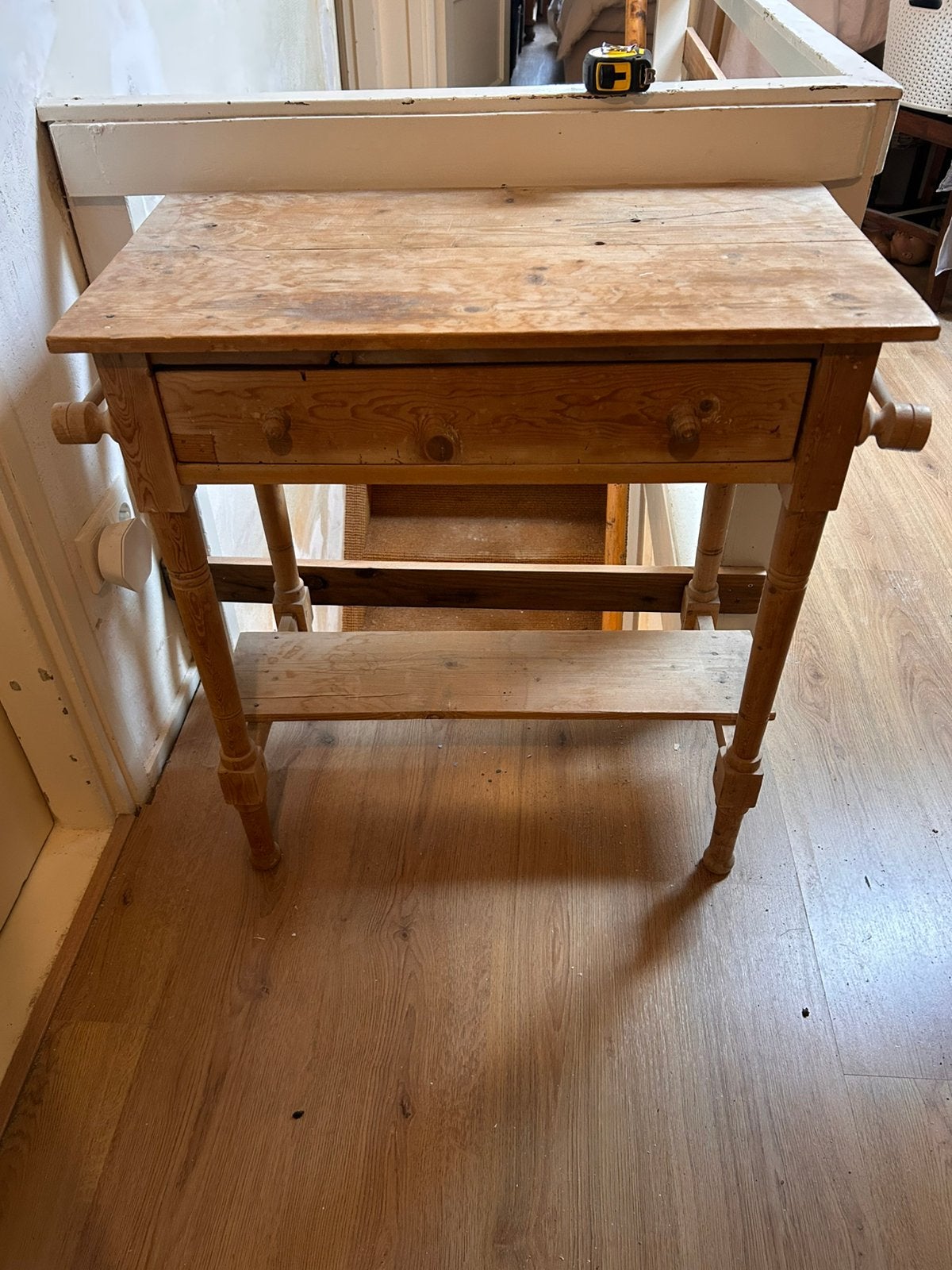 Antiek grenen tafeltje 70x38x75,5, Ophalen