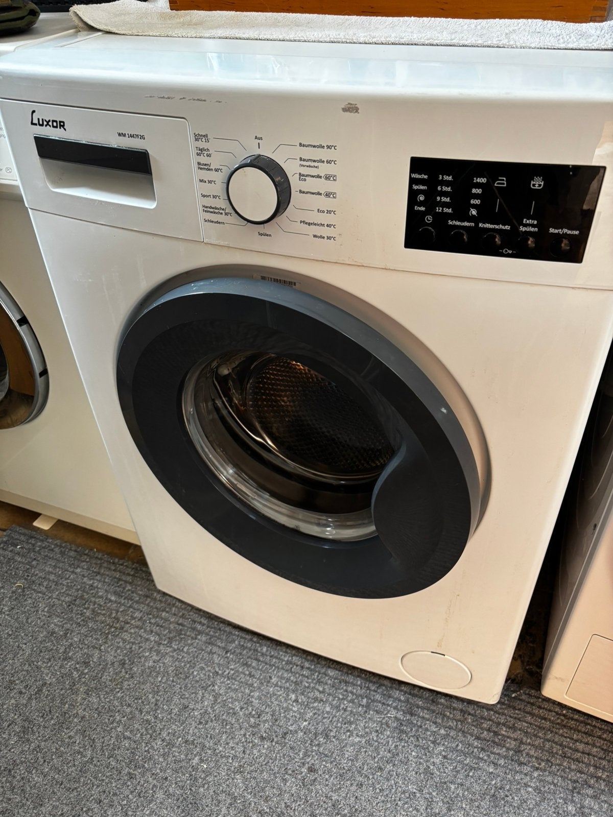 Luxor wasmachine, Ophalen, Zo goed als nieuw, 85 tot 90 cm, 1200 tot 1600 toeren