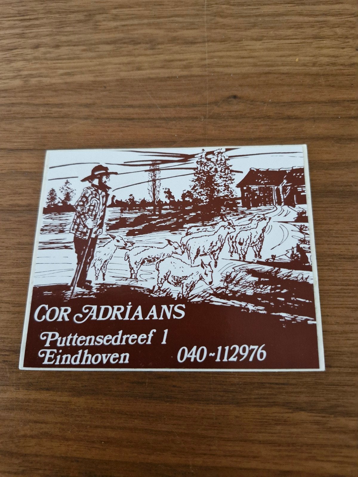 8871  Sticker Cor Adriaans Eindhoven Schaapherder, Ophalen of Verzenden, Gebruikt