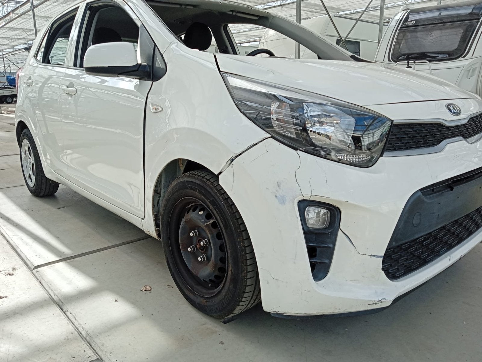Kia Picanto 2017 schade, Voorwielaandrijving, 4 stoelen, Wit, Origineel Nederlands