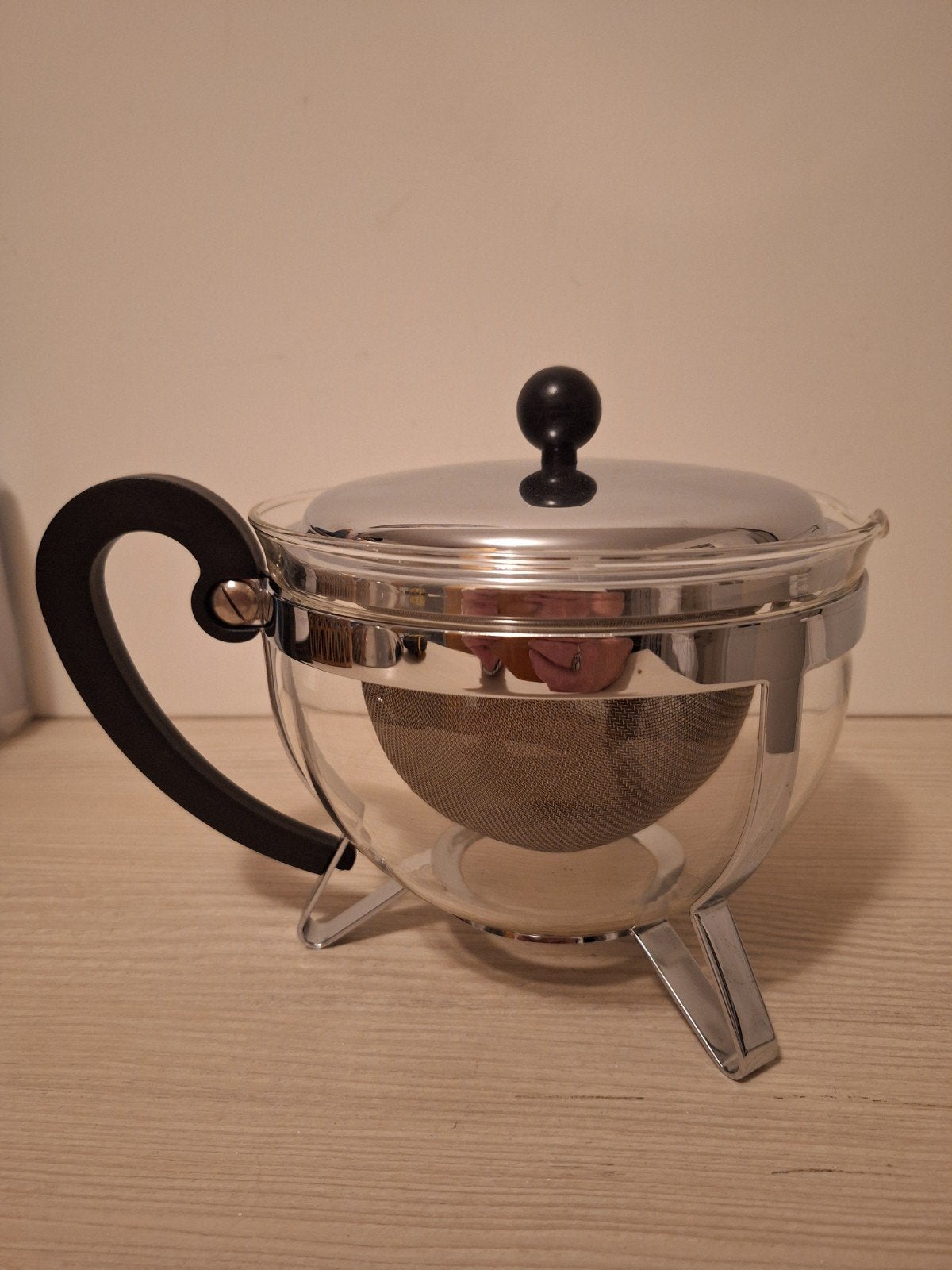 Bodum theepot met filter - Glazen theepot, Huis en Inrichting, Theepot/fluitketel, Glas, Zilver, Bodum