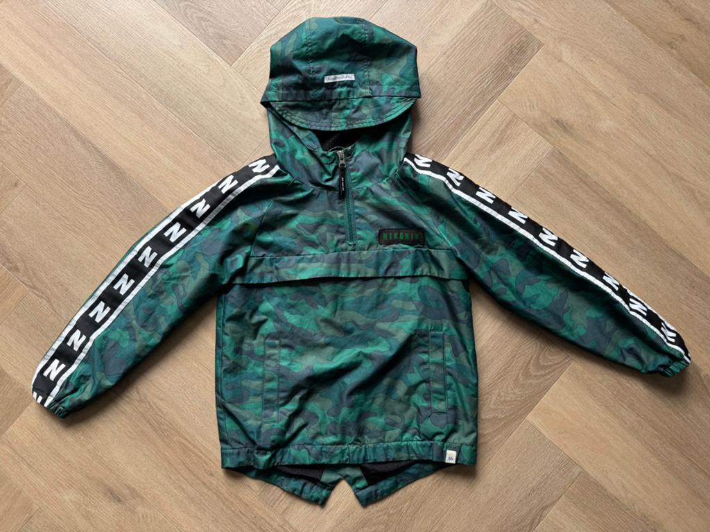 Nik&Nik Anorak jas camouflageprint groen maat 128, Ophalen of Verzenden, Zo goed als nieuw, Jongen, Jas