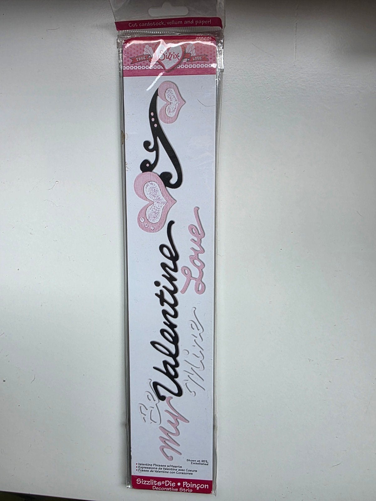 Nieuwe Sizzix Sizzlits Die - My Valentine Love, Geschikt voor snijden, Overige thema's, Gereedschap of Toebehoren, Nieuw
