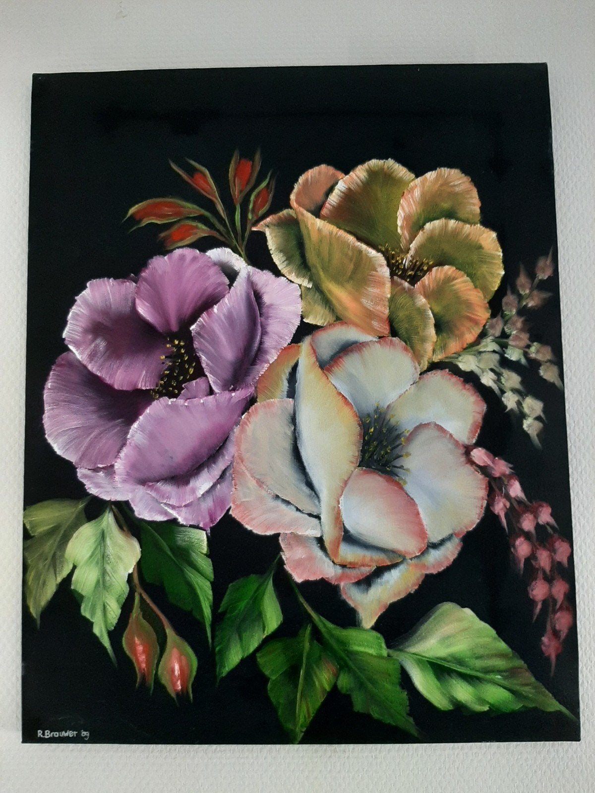 schilderij bloemen, Ophalen of Verzenden