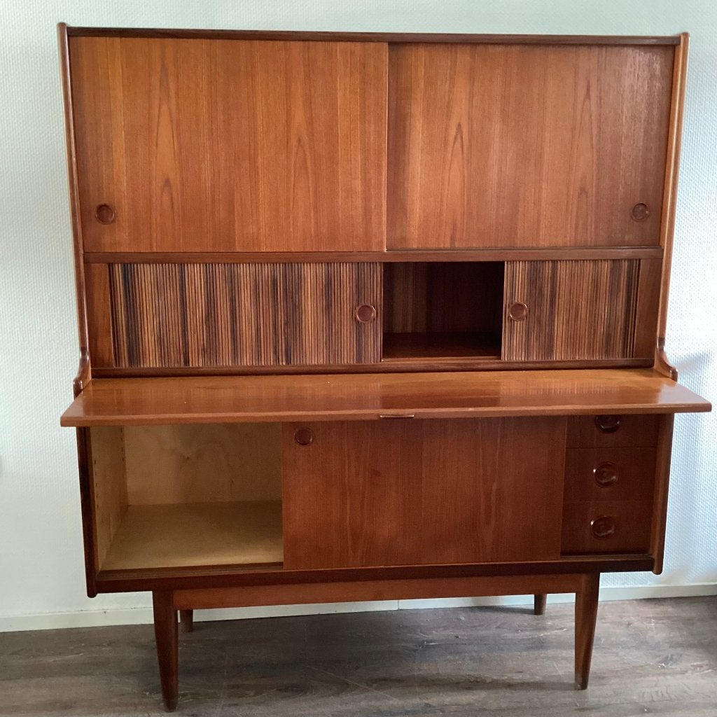 Kast , Johannes Anderssen, Ophalen, Danish design, teak furniture, wandkast,, 100 tot 150 cm, 5 laden of meer