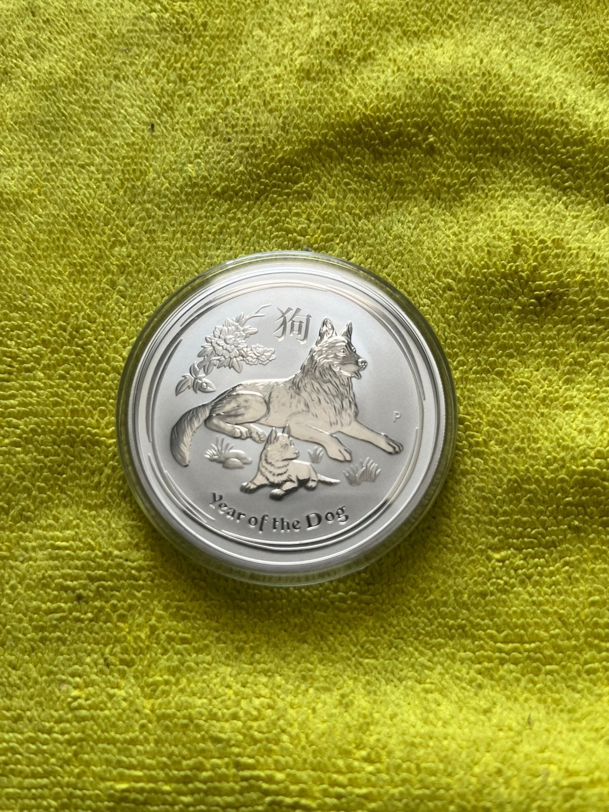 Australië 🇨🇰Lunar 2 Dog 🐕2 ounces 2018., Ophalen of Verzenden, Zilver